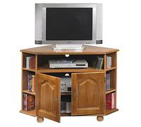 ACTUAL DIFFUSION Bretagne Meuble TV d'angle Chêne 2 Portes, Bois, 77,5x114x77 cm