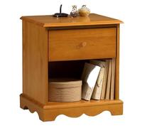 ACTUAL DIFFUSION Chevet Pin Miel de Style Anglais 1 Tiroir 1 Niche L 51 H 56.5 P 42.5 cm