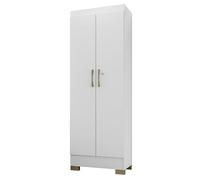 ACTUAL DIFFUSION Luna Armoire Multifonctions Blanche 2 Portes 5 Niches L 63 H 180 P 35 cm