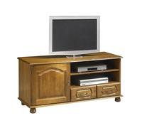 ACTUAL DIFFUSION Meuble TV 60 Pouces Chêne Rustique 1 Porte 2 Tiroirs L 133.6 H 60.7 P 46 cm
