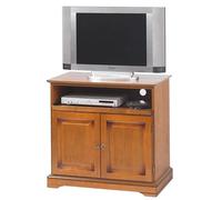 ACTUAL DIFFUSION Meuble TV Bar 32 Pouces Merisier Plateau Pivotant 3 Niches L 82 H 77 P 46.5 cm