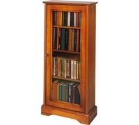 ACTUAL DIFFUSION Vitrine 1 Porte Vitrée plaquée Merisier 6 Niches L 49.4 H 105.8 P 21.5 cm