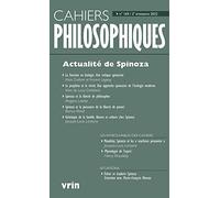 Actualité de Spinoza (Cahiers Philosophiques, n° 169 2/2022)