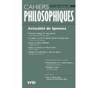 Actualité de Spinoza - Jacques-Louis Lantoine - Vrin - broché - Revue
