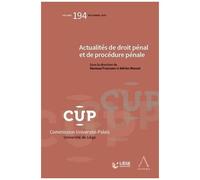 Actualités De Droit Pénal Et De Procédure Pénale