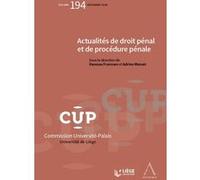 Actualités de droit pénal et de procédure pénale Vanessa Franssen (Auteur), Adrien Masset (Auteur)