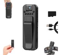 Actualous Body Camera, Actualous Hd 1080p Rechargeable Mini Body Camera, with Night Vison&Rotating Lens, Body Cameras with Audio and Video Recording, for Indoor, Outdoor, Traveling, Sport (16 GB)