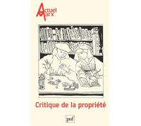 Actuel Marx 2001, n° 29 Critique de la propriété - Collectif - Puf - broché - Revue