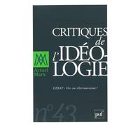 Actuel Marx 2008, n° 43 Critiques de l'idéologie - Collectif - Puf - broché - Revue