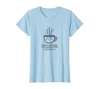 Actuellement Faire Semblant d'être Une Personne du Matin Humour café T-Shirt, Femme, Bleu Céleste, 3XL