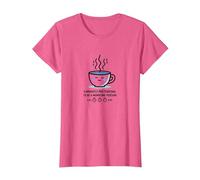 Actuellement Faire Semblant d'être Une Personne du Matin Humour café T-Shirt, Femme, Rose chiné, L