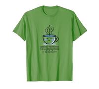 Actuellement Faire Semblant d'être Une Personne du Matin Humour café T-Shirt, Homme, Herbe, S