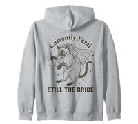 Actuellement Feral Still The Bride Bachelorette Cat Sweat à Capuche