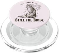 Actuellement Feral Still The Bride Funny Cat Wedding PopSockets PopGrip pour MagSafe