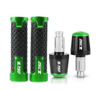 actuion Poignée Poignées De Guidon Moto Accessoires pour Ka@&wasaki Z750 2007 2008 2009 2010 2011 2012 Z750 Z 750 Poignée Moto 7/8 "22mm Poignées De Guidon Poignée Bouchon D'extrémité(Green Black)