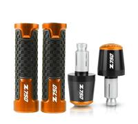 actuion Poignée Poignées De Guidon Moto Accessoires pour Ka@&wasaki Z750 2007 2008 2009 2010 2011 2012 Z750 Z 750 Poignée Moto 7/8 "22mm Poignées De Guidon Poignée Bouchon D'extrémité(Orange Black)