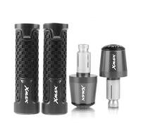 actuion Poignée Poignées De Guidon Moto Accessoires pour X-Max 125 Xmax 125/200/250/400 2010 2011 2012 2013 Moto Scooters en Aluminium Guidon Poignée Poignées Fin(Grey Grey)