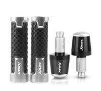actuion Poignée Poignées De Guidon Moto Accessoires pour X-Max 125 Xmax 125/200/250/400 2010 2011 2012 2013 Moto Scooters en Aluminium Guidon Poignée Poignées Fin(Silver Black)