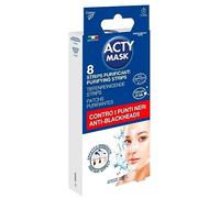 ACTY MASK - 8 Patchs Anti Points Noirs pour Nez | Strips Purifiants Instantanés | Nettoyage Profond des Pores | Effet Immédiat | Testé Dermatologiquement | Made in Italy