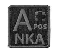 ACU A POS NKA Blood Type Subdued ECWCS Embroidered Touch Fastener Patch