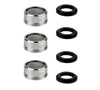 Acual Mousseur Robinet M24 3 Pièces Filtre Economiseur d'eau Adaptateur Inoxydable et ABS Filtre avec Joint pour Cuisine Salle de Bain