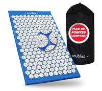 Acubliss Acupression Tapis avec 8,358 Massage Pointes pour Augmenter Énergie, Stress, Dos et Cou Soulagement Douleur, Transport Sac, 68 x 42 x 2 cm, Bleu