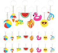 Acuiwer Porte-Clés Pour Enfants Lot De 24 Llavero estilo hawaiano veraniego para Bolsos，Cadeaux D'anniversaire, Jouets Pour Pinata, Remplissage De Sacs Surprises Cadeaux