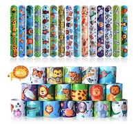 Acuiwer Slap Bracelet 24/30/50 pcs Slap Bracelet à Claquer Animaux/Dinosaures/Licorne/Sirène/Constellation/Hawaii/Halloween Slap Bandes pour Enfants Parti Favors Filles Garçons