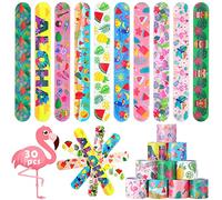 Acuiwer Slap Bracelet 30pcs Slap Bracelet à Claquer Hawaii Slap Bandes pour Enfants Anniversaire Remplisseurs Cadeau Parti Favors Filles Garçons