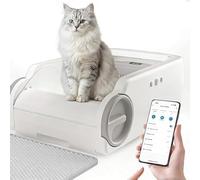 Aculya Life Litière pour Chat Autonettoyante, Bac à litière Automatique Ouvert - Robot autonettoyant pour Chats de Grande Taille, doté de capteurs de sécurité et d'un contrôle par App