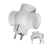 Acunny Adaptateur de prise | Multiprise avec prise | 16 A Multipoint pour les voyages en Allemagne, en Europe et en Russie - pour les voyageurs fréquents