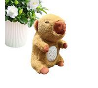Acunny Animal en Peluche Respirant - Peluche Animale Respirante en Forme de Capybara Cartoon,Compagnon Apaisant avec Lumière Et Musique pour Chambre Salon Maison Voyage Noël
