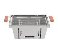 Acunny Barbecue portable - Barbecue au charbon de bois avec 4 niveaux de hauteur réglables - Cuisinière pliable - Pour balcon, pique-nique, randonnée, aventure, barbecue, activités de plein air
