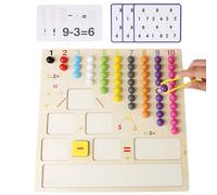 Acunny Board Jeu de Perles, Jouet de Perles, pincettes pour pour Moteur Fin, mathématiques, arithmétique du Bois, Puzzle de décomposition avec Clip pour activité d'apprentissage