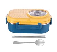 Acunny Boîte à déjeuner en acier inoxydable pour | 3 compartiments | Boîte à anti-fuite pour, adultes, chauffeurs de camion, amateurs de fitness, bureau, école, pique-nique, road