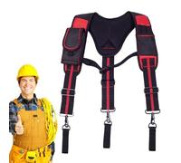 Acunny Bretelles porte-outils pour homme - Harnais de charpentier réglable - Harnais de sécurité respirant pour électriciens et charpentiers