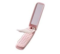 Acunny Brosse à Cheveux Portable | Portable Avec Miroir | Petite Brosse Outils De Coiffure Voyage,Pour Coiffage Démêlage Maquillage Femmes Filles Bureau Travail École Transport Salle De Sport