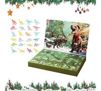 Acunny Calendrier de compte à rebours pour - 24 pièces - Jouet dinosaure de Noël - Décoration pour la maison, le dortoir d'étudiant, l'appartement, le bureau, l'école, Thanksgiving et le
