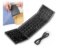 Acunny Clavier sans Fil à Trois Volets, Clavier Pliable - Clavier sans Fil Pliable en Trois Langues,Clavier Portable sans Fil Pliable en Trois pour Ordinateur Portable et Tablette