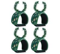 Acunny Clips de fixation pour guirlandes de Noël | 4 clips réglables | Bandes de fixation pour balustrade - Pour plantes vertes, extérieur, branches, plantes, porte avant, ouverture de porte, cheminée