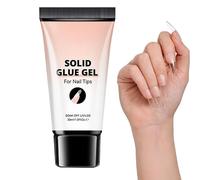 Acunny Colle À Ongles Solide - Gel Doux Pour Ongles Avec Gel Dur Résistant,30ml Adhésion Puissante Fixation Sans Résidu pour Femmes et Jeunes Filles