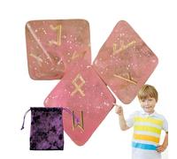 Acunny Cube rune, cube de divination, dés en résine à 8 côtés pour jeu de divination, dés d'astrologie polyédriques, jeu de société avec cordon de serrage, accessoires de diseur de bonne aventure