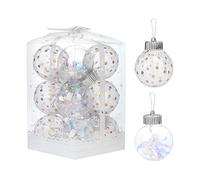 Acunny Décorations de sapin de Noël - Décoration transparente à suspendre - Boules pour sapin de Noël - Pour la décoration de centres commerciaux, chambres, fenêtres, magasins, maison et fêtes de Noël