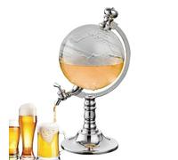 Acunny Distributeur de whisky - Distributeur de carafe de 1 | 5 L Globe Decanter | Accessoire de fête transparent Bar Club avec entonnoir et bouchon pour vin, whisky, boissons, bière