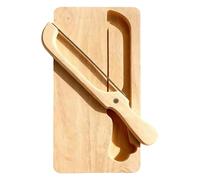 Acunny Emporte-pièce à | Bagels à double tranchant - Kit de découpe et planche en bois - Pour toast, pâtisserie, baguettes, petit déjeuner, cuisine, maison, restaurant