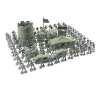Acunny Ensemble De Jeu Soldat Militaire Homme Armé Jouer Bucket Figurines d'action Battle Group Coffret Set Modèle avec Soldats Tanks Avions en Plastique Armée Figures Jouets pour Garçons