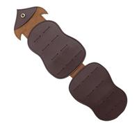 Acunny Étui à médiators en cuir synthétique en forme d'animal avec 18 emplacements pour médiators, Marron foncé (Café Oscuro), siehe die Beschreibung, Voir description