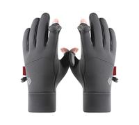 Acunny Gants de cyclisme avec écran tactile | Gants thermiques coupe-vent avec 2 doigts coupés, gants chauds d'hiver, équipement d'équitation pour femmes et hommes
