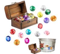 Acunny Gemmes de piscine pour plongée, gemmes de piscine | Jouets pour la piscine avec bijoux qui coulent | Pierres précieuses colorées pour piscine avec boîte au trésor