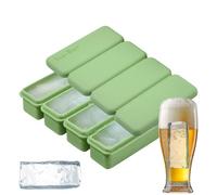 Acunny Grand bac à glaçons avec couvercle, grand drapeau pour congélateur, 4 compartiments en silicone de qualité alimentaire, pour glaçons froids pour boissons cognac vin